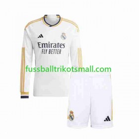 Fußballtrikots Real Madrid Kinder 2023-2024 Langarm Heimtrikotsatz kaufen